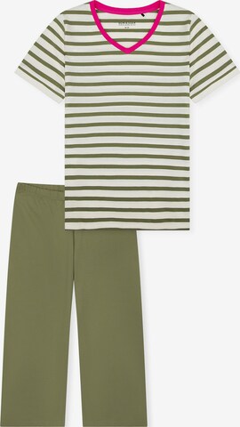 SCHIESSER Pajama ' Casual Essentials ' in Green: front