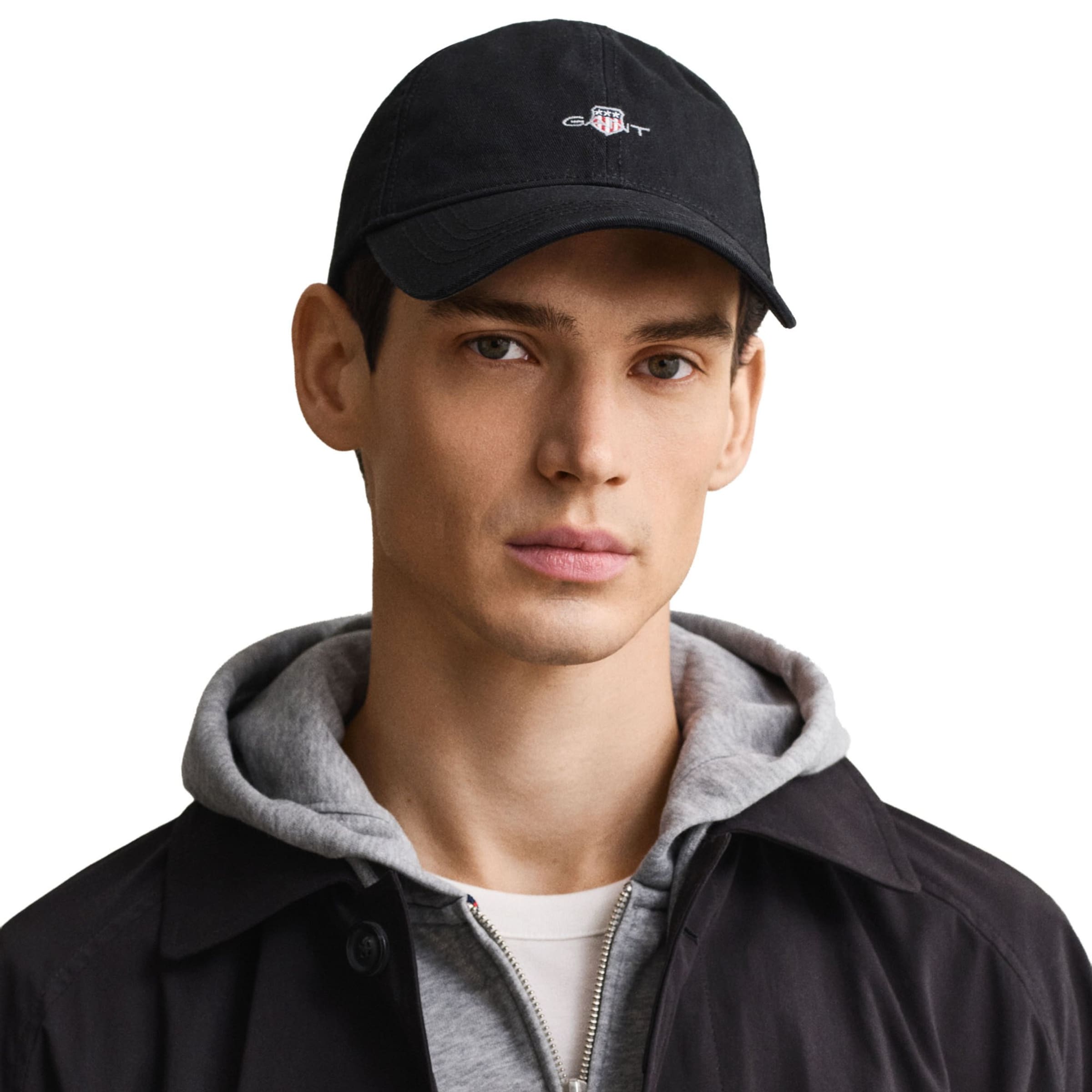 Casquette GANT en noir : devant