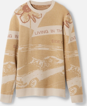 Desigual Sweater in Beige: front