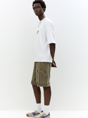 Pull&Bear Loosefit Cargobroek in Groen