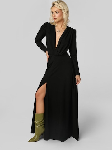 Madnezz House Abendkleid 'Pat' in Schwarz: Vorderseite