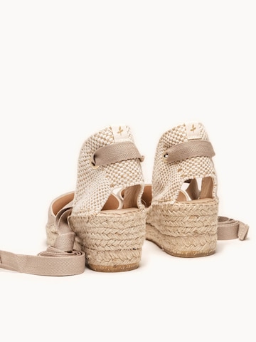 Sandalo 'Alpargata Cuña 5 cm' di Alhamas in grigio