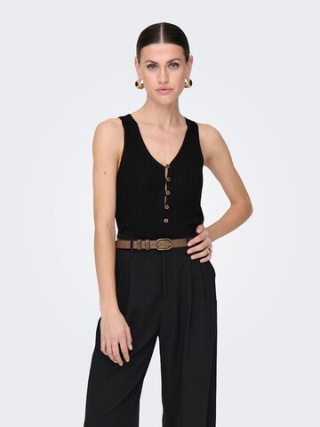 ONLY Knitted Top 'ONLLINA' in Black: front