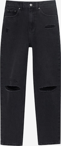 Regular Jeans de la Pull&Bear pe negru: față