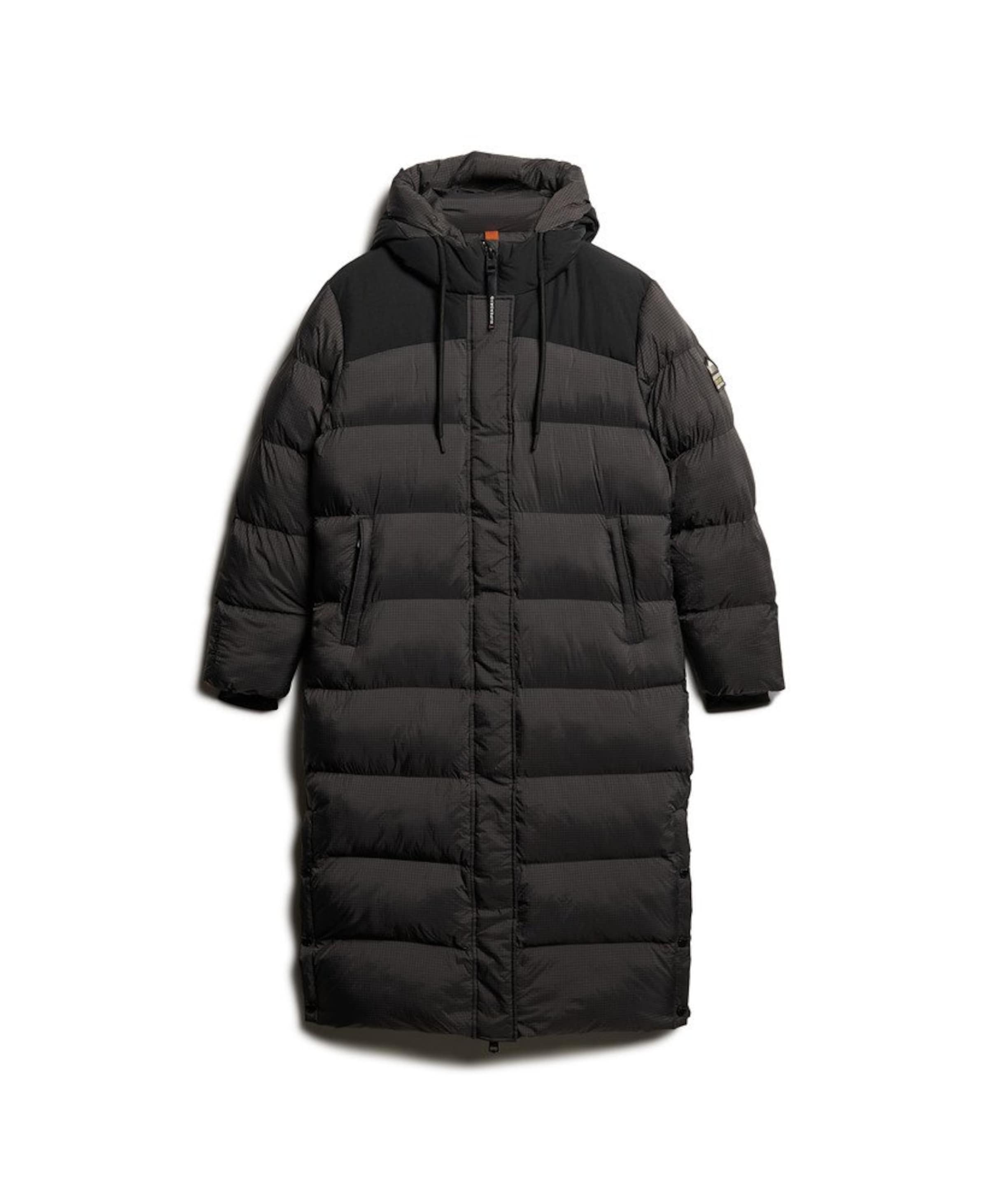 Manteau d’hiver Superdry en gris : devant