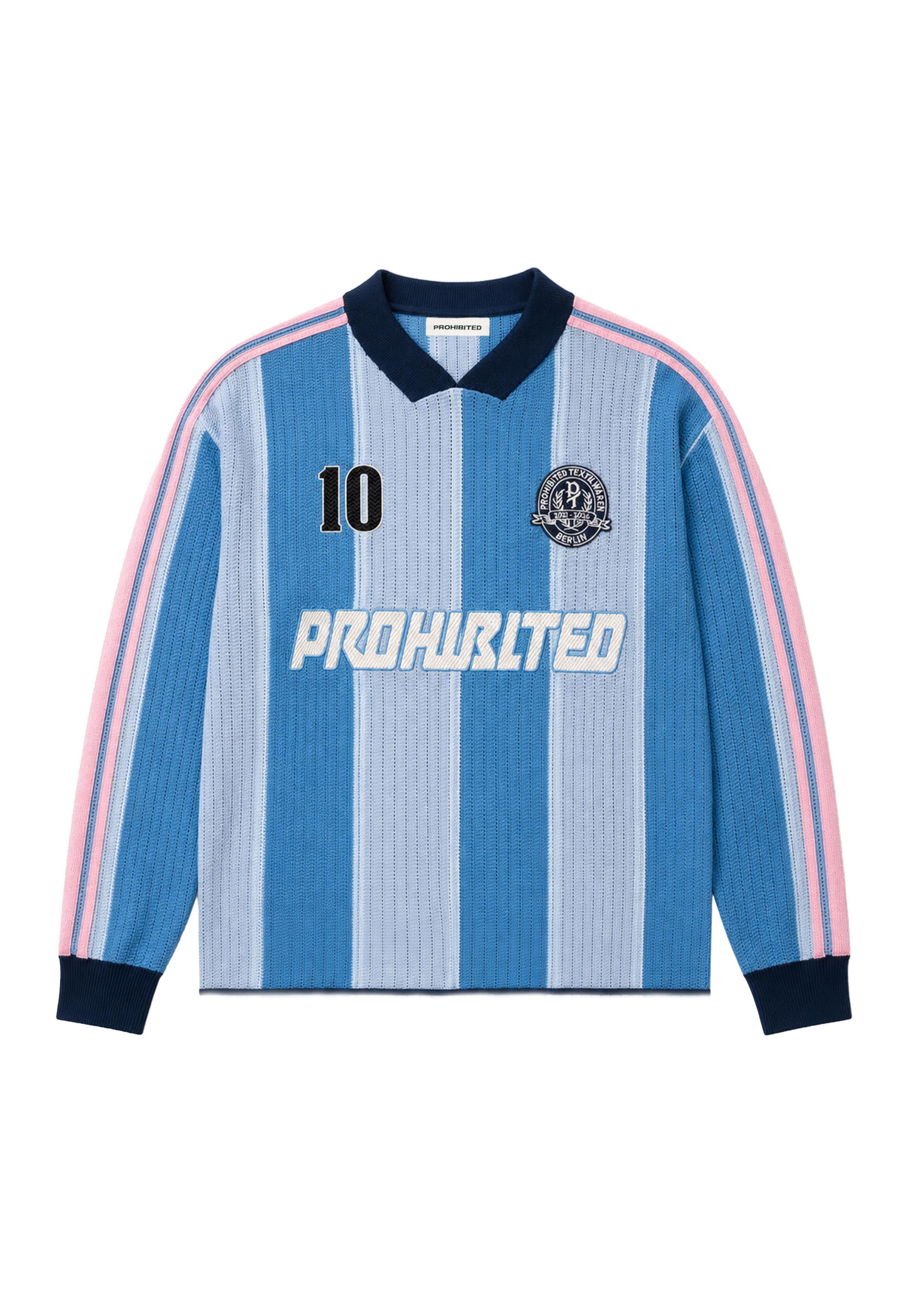 Pullover 'Team' di Prohibited in blu: frontale