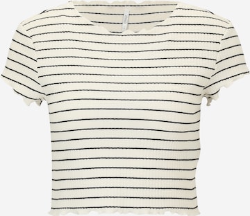 Only Petite - Camiseta 'ANITS' en blanco: frente