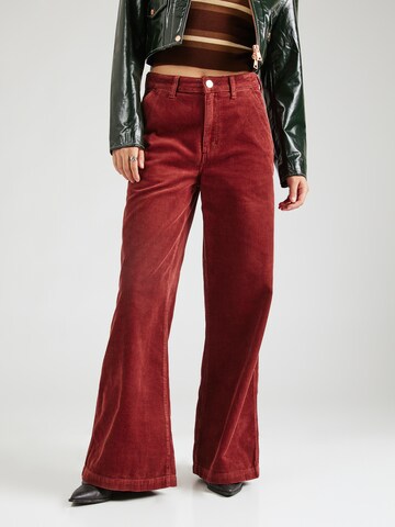 Wide leg Pantaloni 'TROUSER' di WRANGLER in marrone: frontale