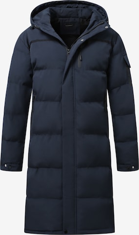 ALLTHEMEN Winter Coat 'Flaum' in Blue: front
