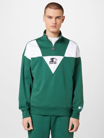 Starter Black Label Sweatshirt in Green: front