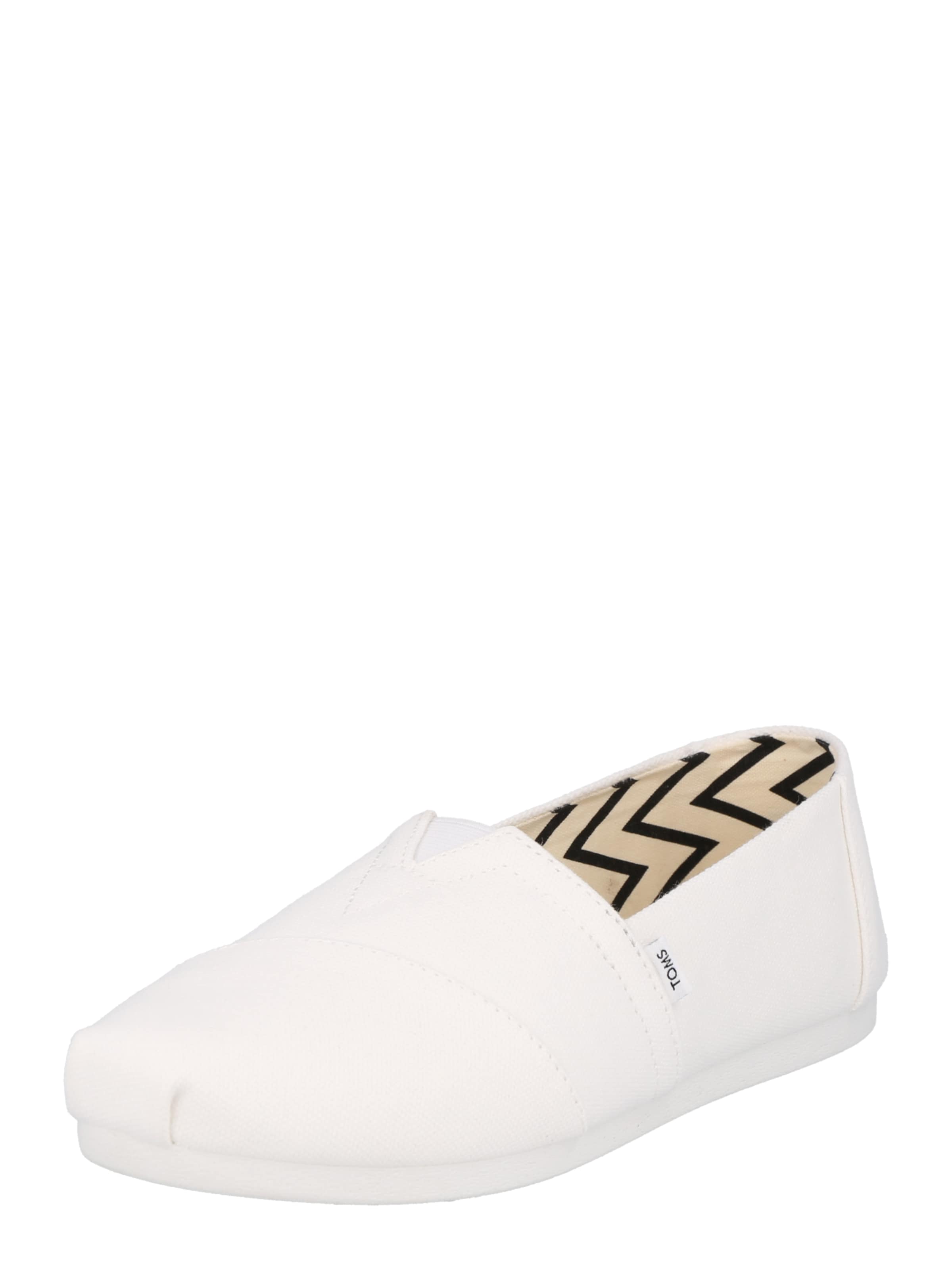 TOMS Classic Flats 'ALPARGATA' in White: front