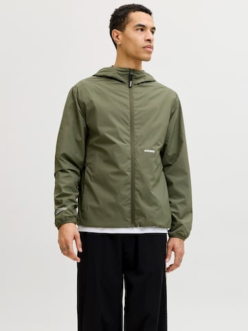 JACK & JONES Преходно яке 'JCOCLUB' в зелено: отпред