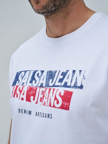 T-Shirt Salsa Jeans en blanc