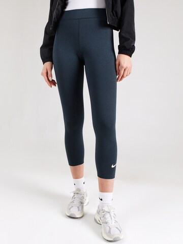 Nike Sportswear Skinny Legíny – modrá: přední strana