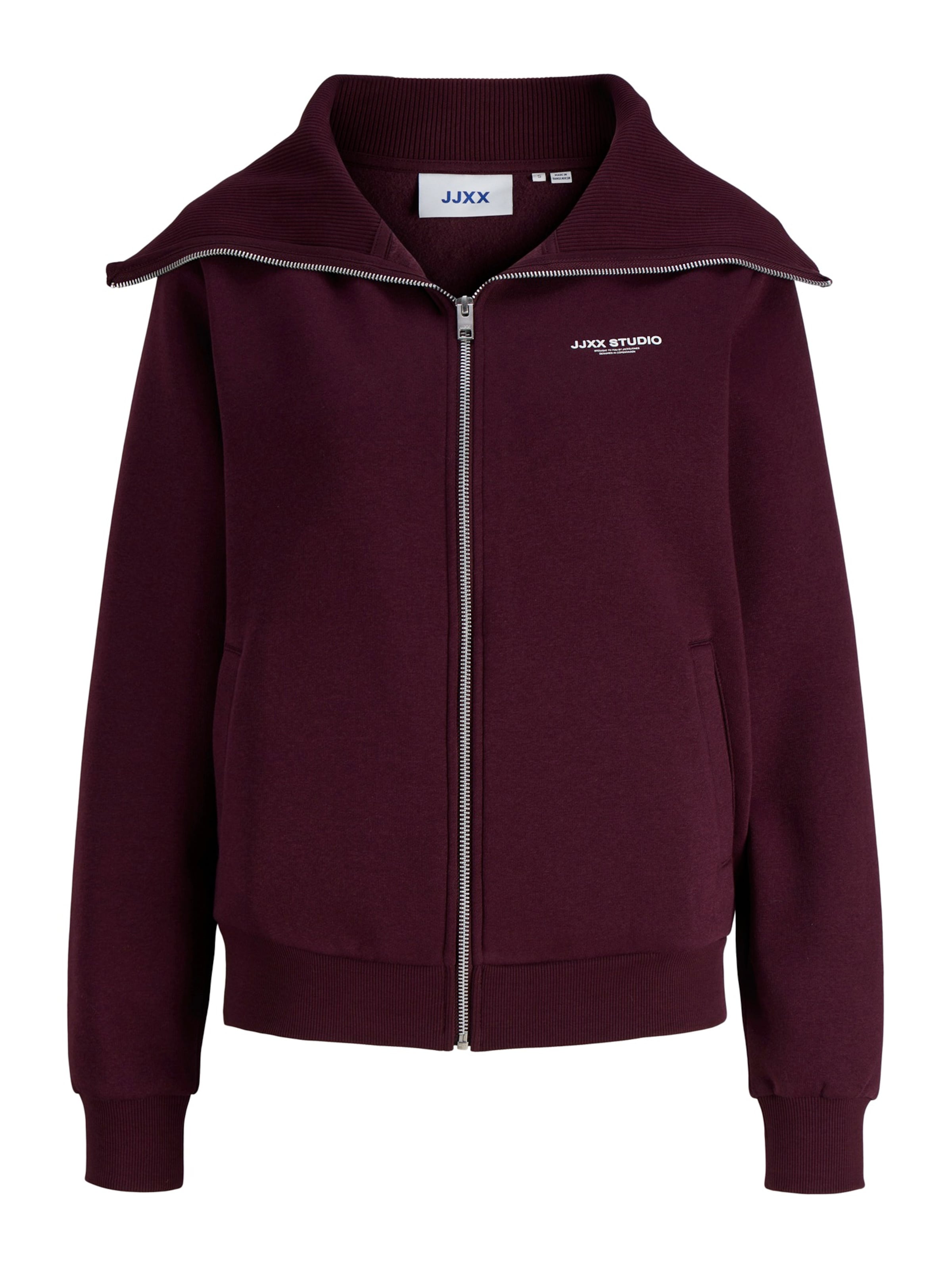 JJXX - Sudadera con cremallera 'JXSTUDIO VESTERBRO' en rojo: frente
