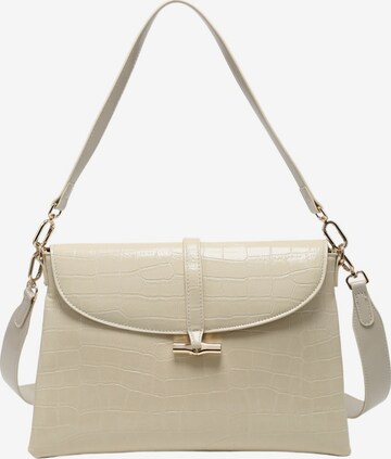 Borsa a mano 'Borsa a mano donna Kassandra Véloure - Poliuretano effetto coccodrillo' di Kassandra in beige: frontale