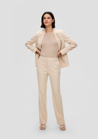 Regular Pantalon à plis s.Oliver BLACK LABEL en beige