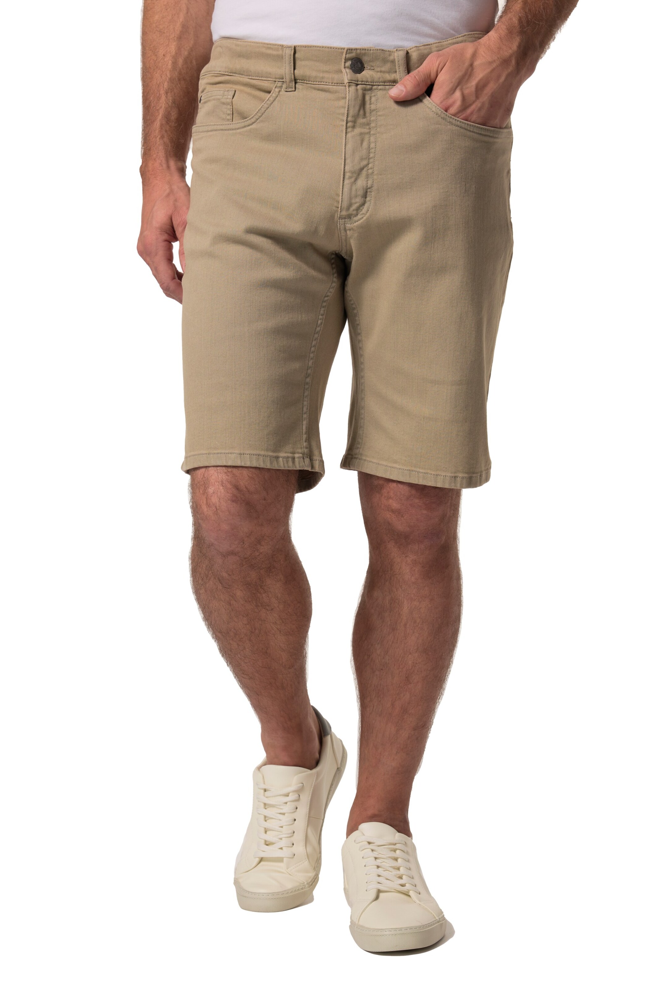 Boston Park Regular Jeans 'Bermuda' in Beige: front