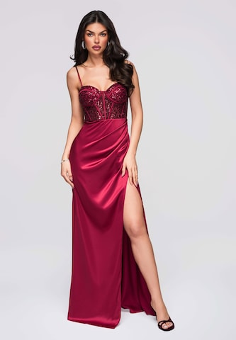 Ombre Evening dress in Red: front