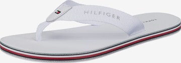 Tongs TOMMY HILFIGER en blanc : devant