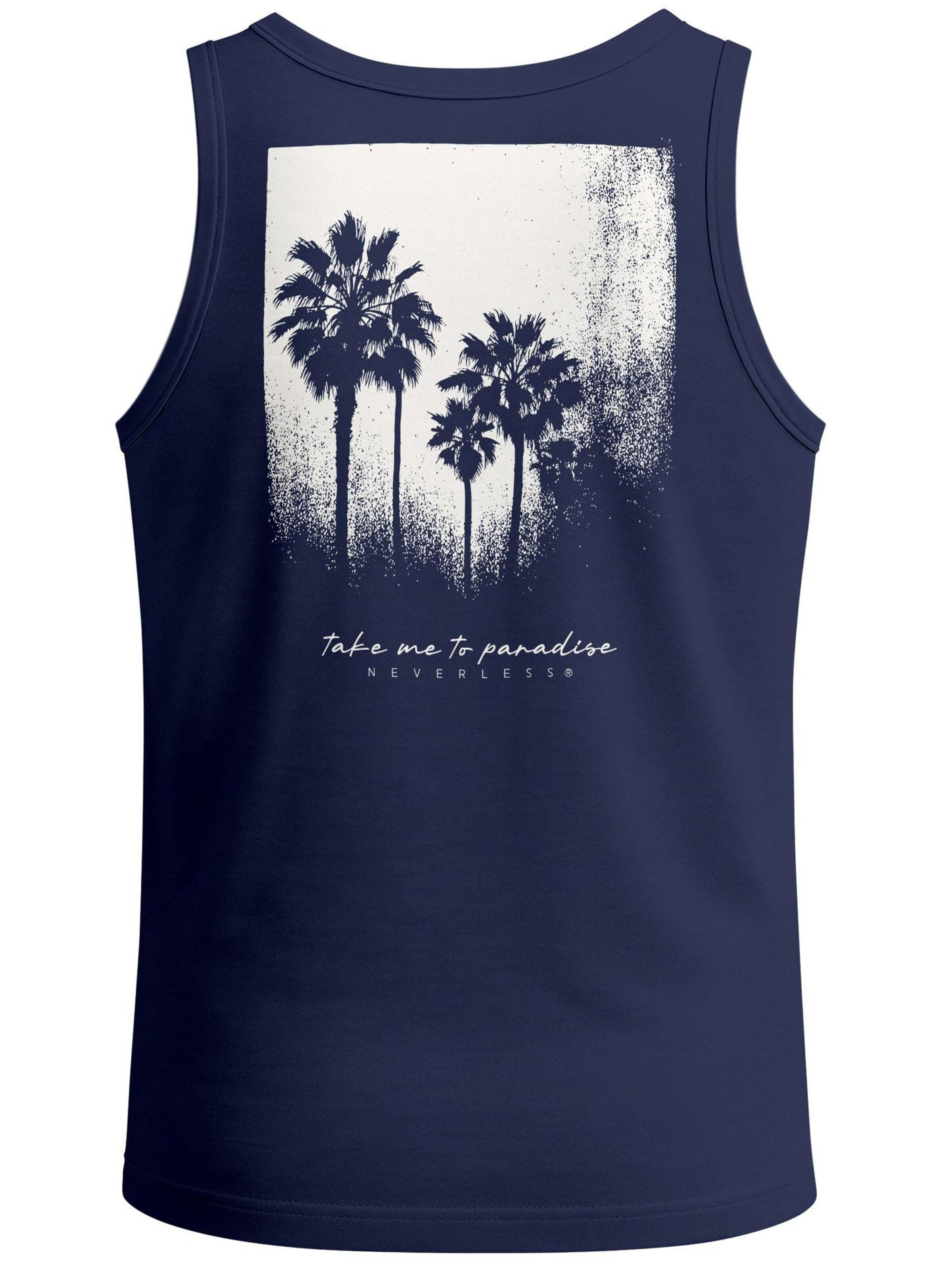 Neverless Shirt 'Palmen' in Blue