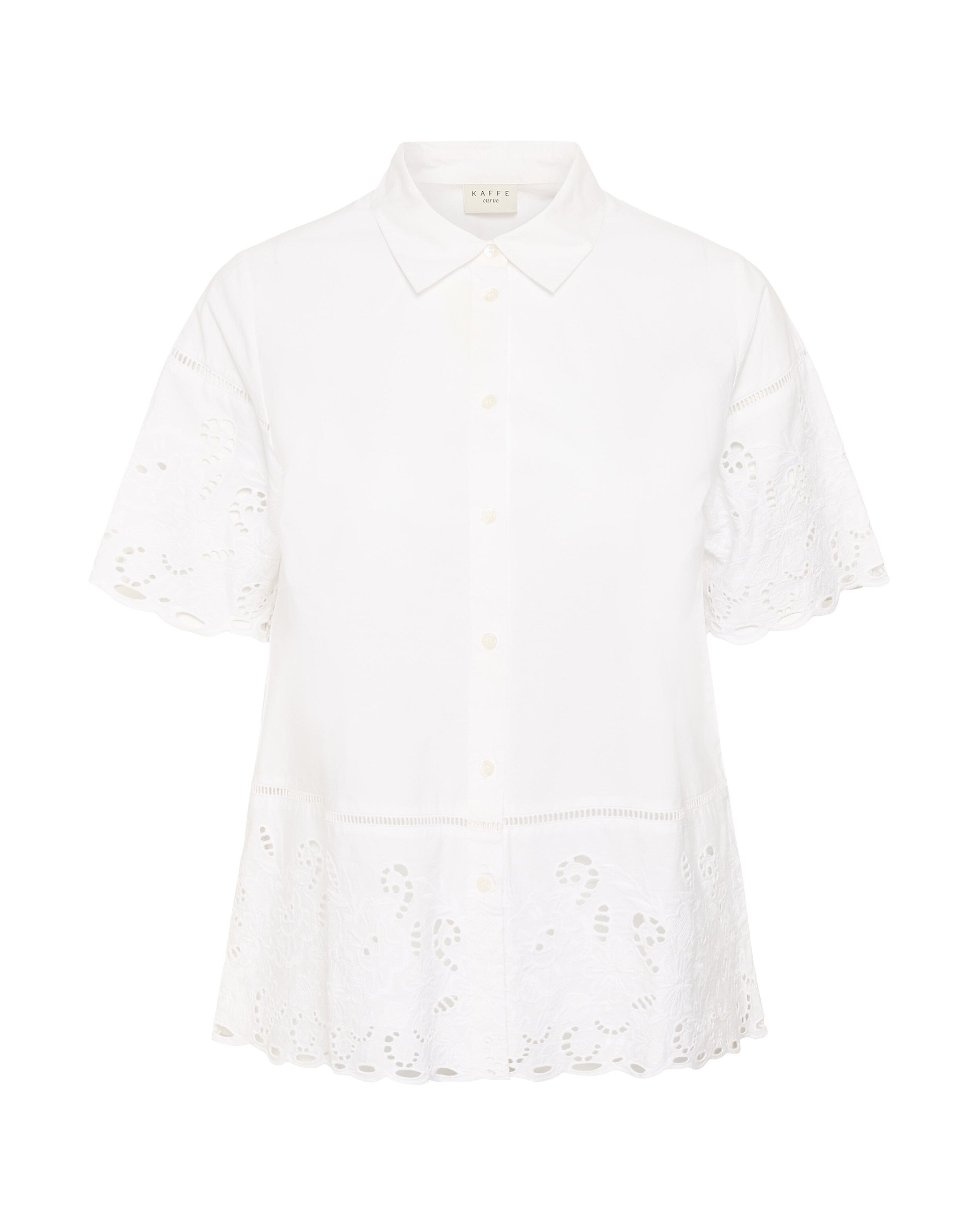 KAFFE CURVE Bluse 'KCtrudi' in Weiß: Vorderseite