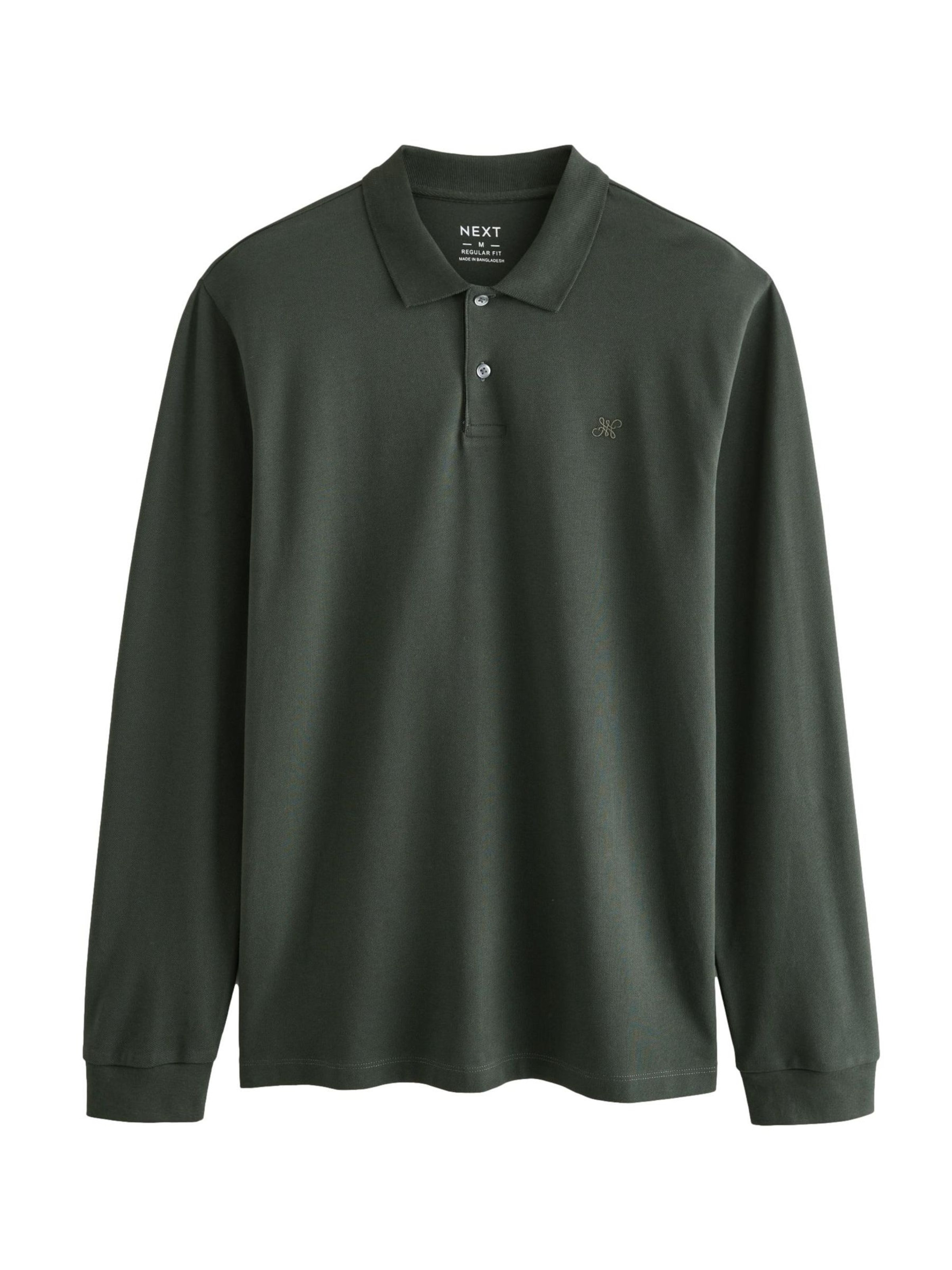 Next Poloshirt in Grün: Vorderseite