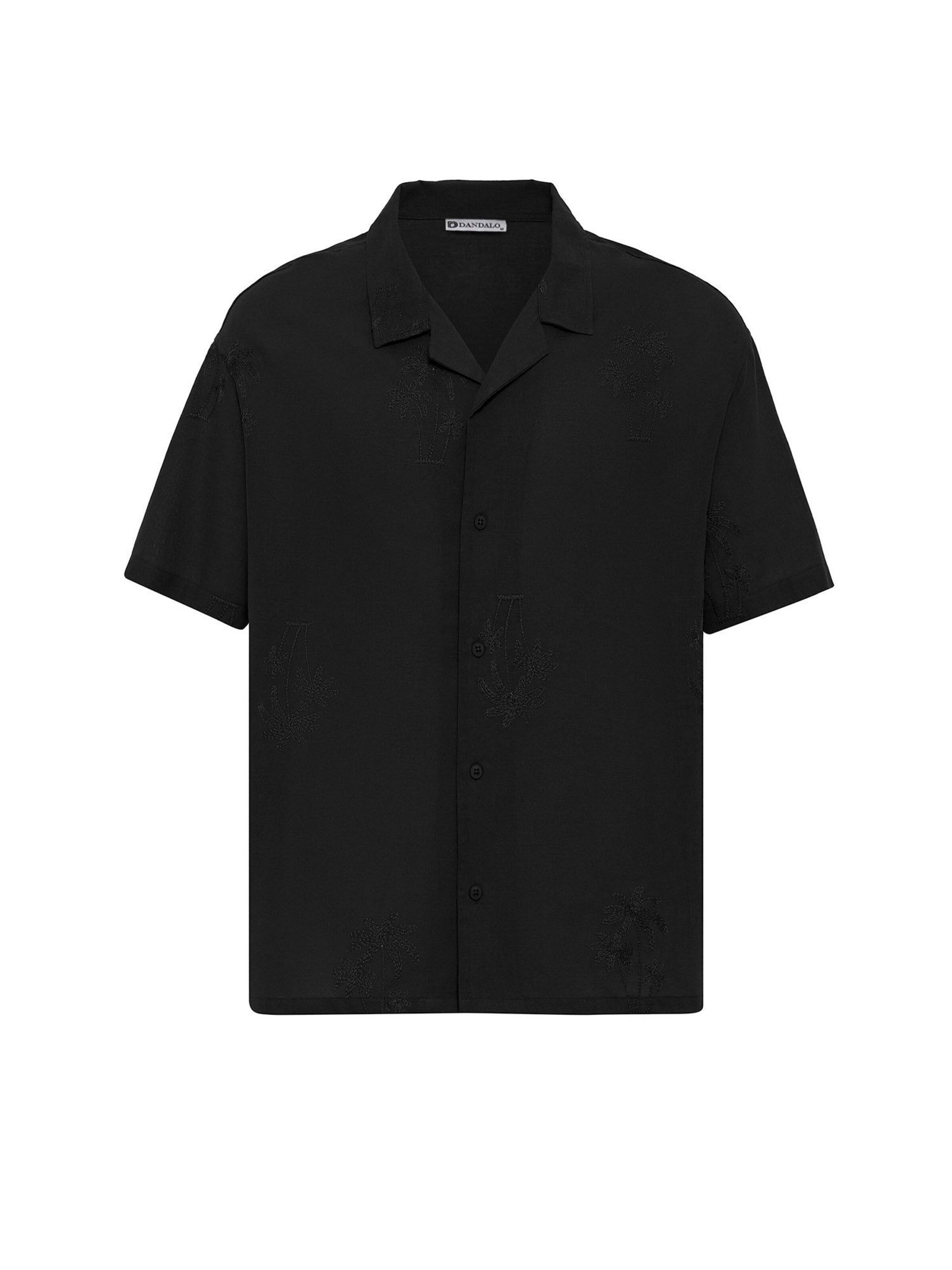 Dandalo Comfort Fit Hemd in Schwarz: Vorderseite