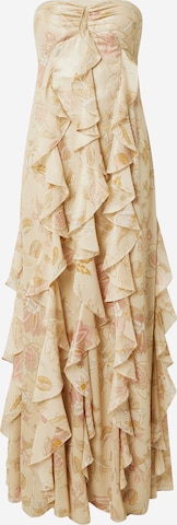 Robe de soirée Lauren Ralph Lauren en beige : devant