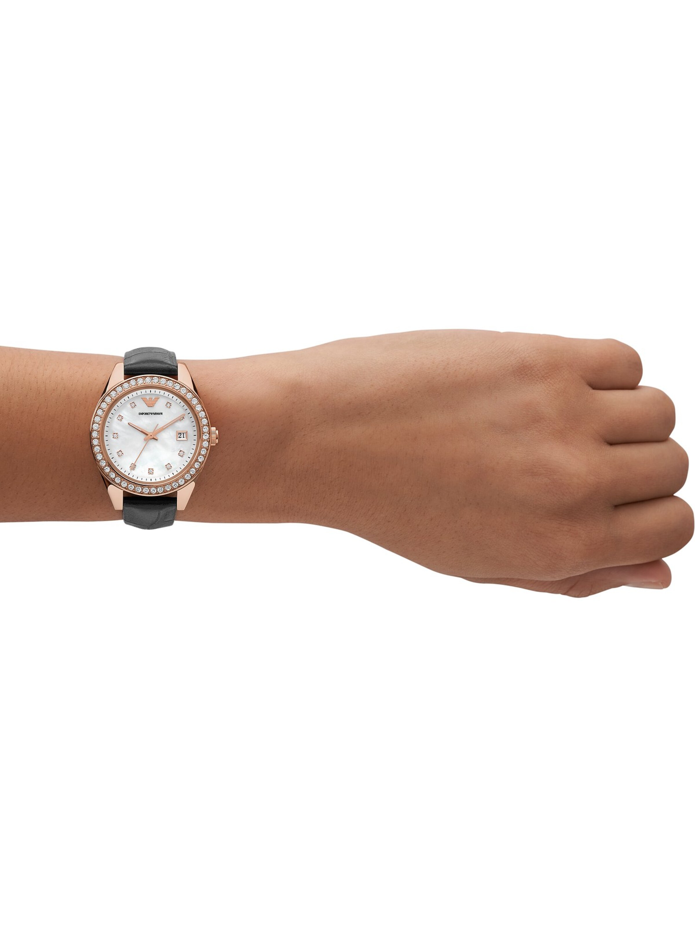 Emporio Armani Analoguhr in Gold: Vorderseite