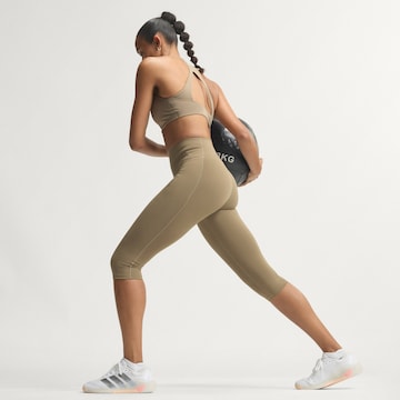 ADIDAS PERFORMANCE Skinny Παντελόνι φόρμας 'Optime Workout' σε πράσινο