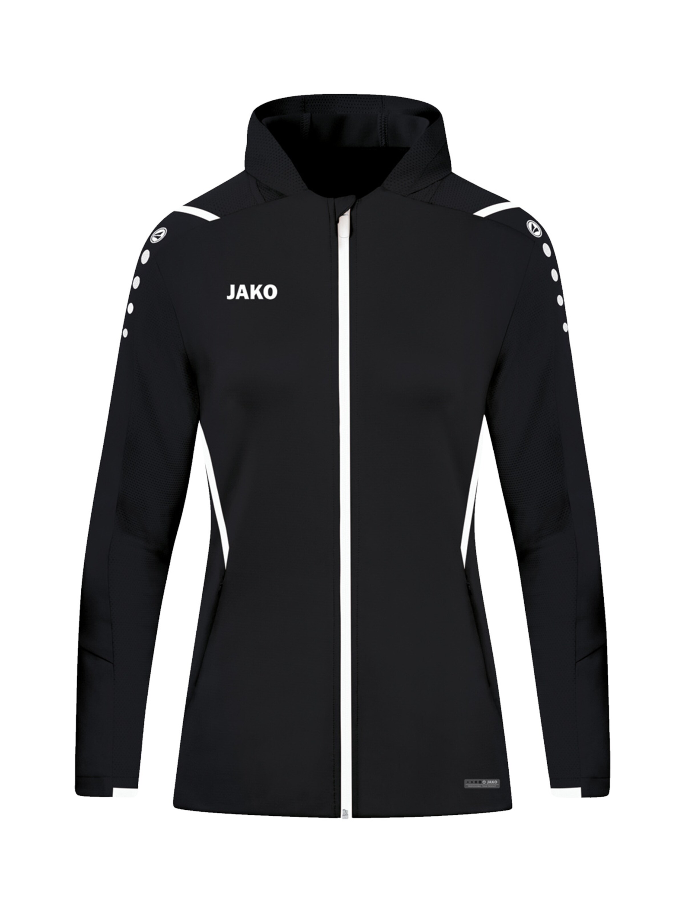 JAKO Trainingsjacke 'Challenge' in Schwarz: Vorderseite