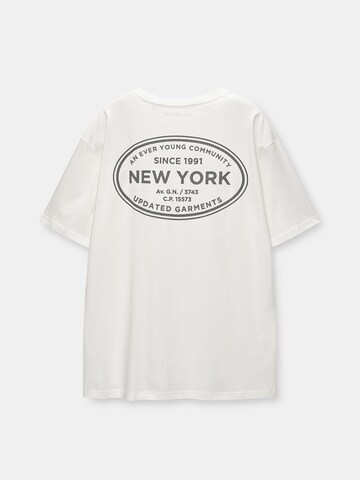 T-Shirt Pull&Bear en blanc