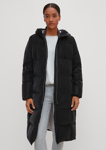 comma casual identity Winter Coat in Black: front