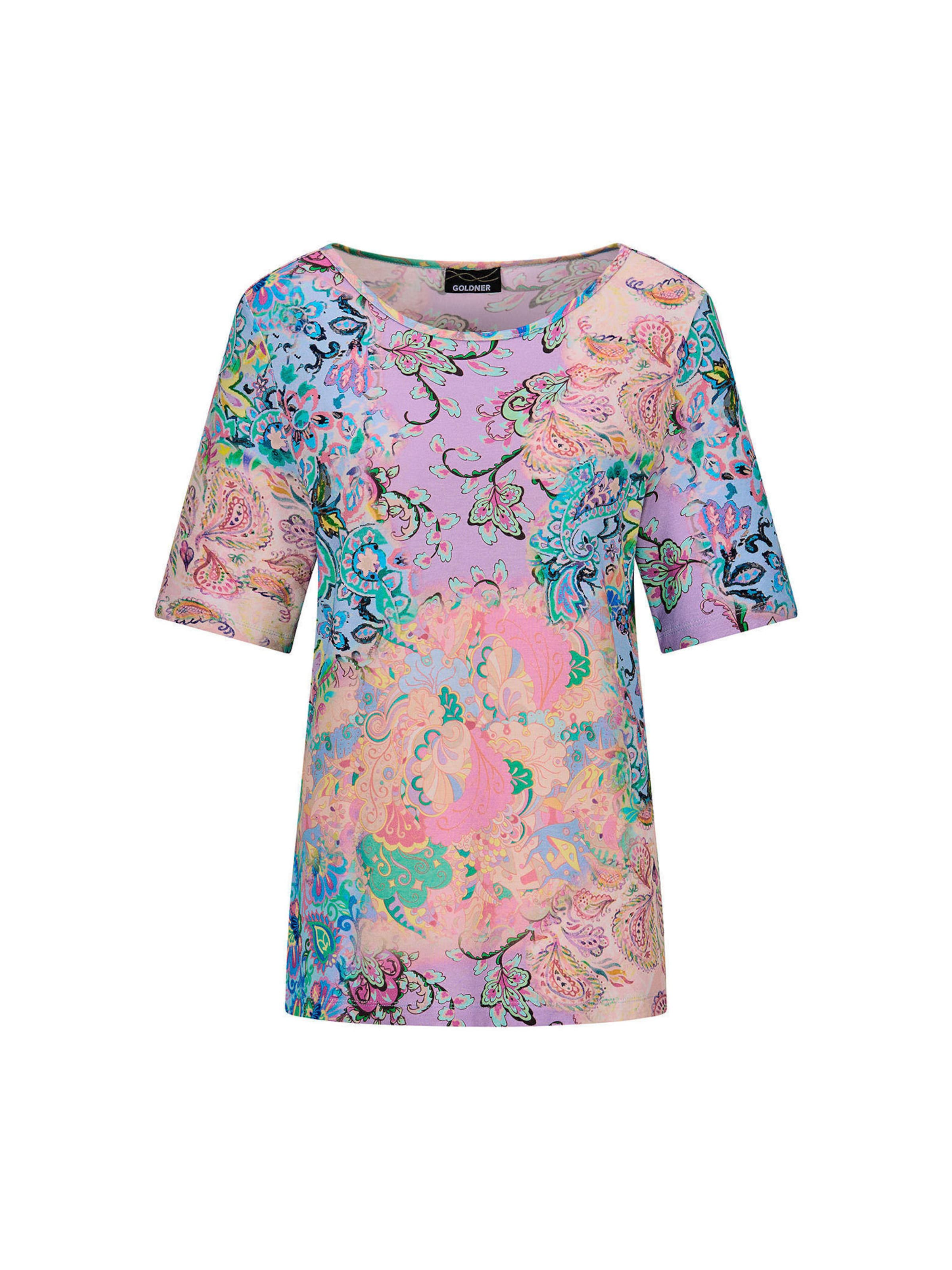 Goldner T-shirt en bleu / lilas / rose, Vue avec produit