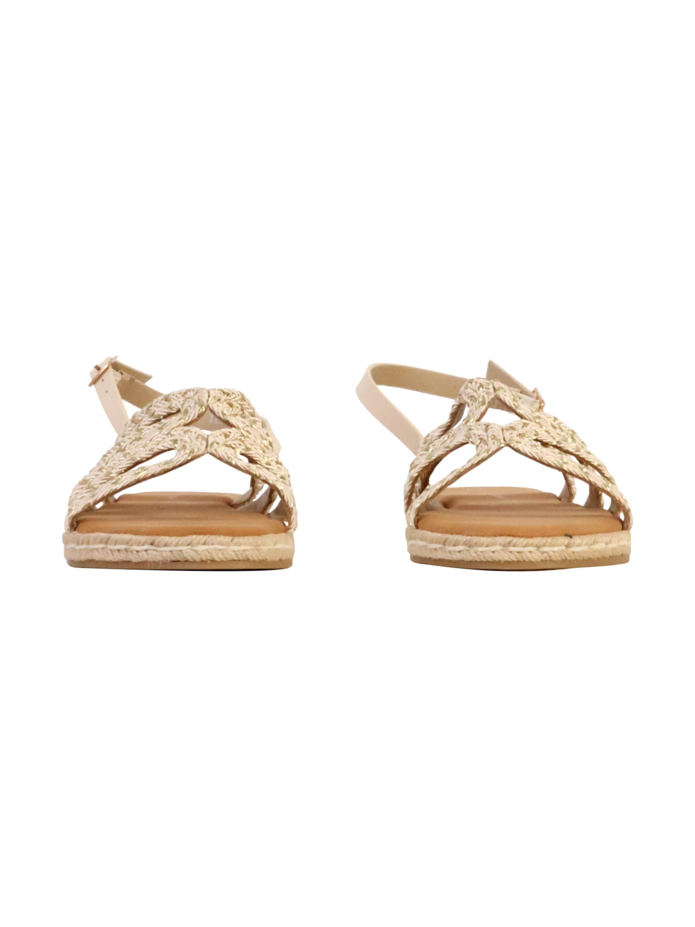 The Divine Factory Sandal 'Sandalen mit Schnalle' in Gold