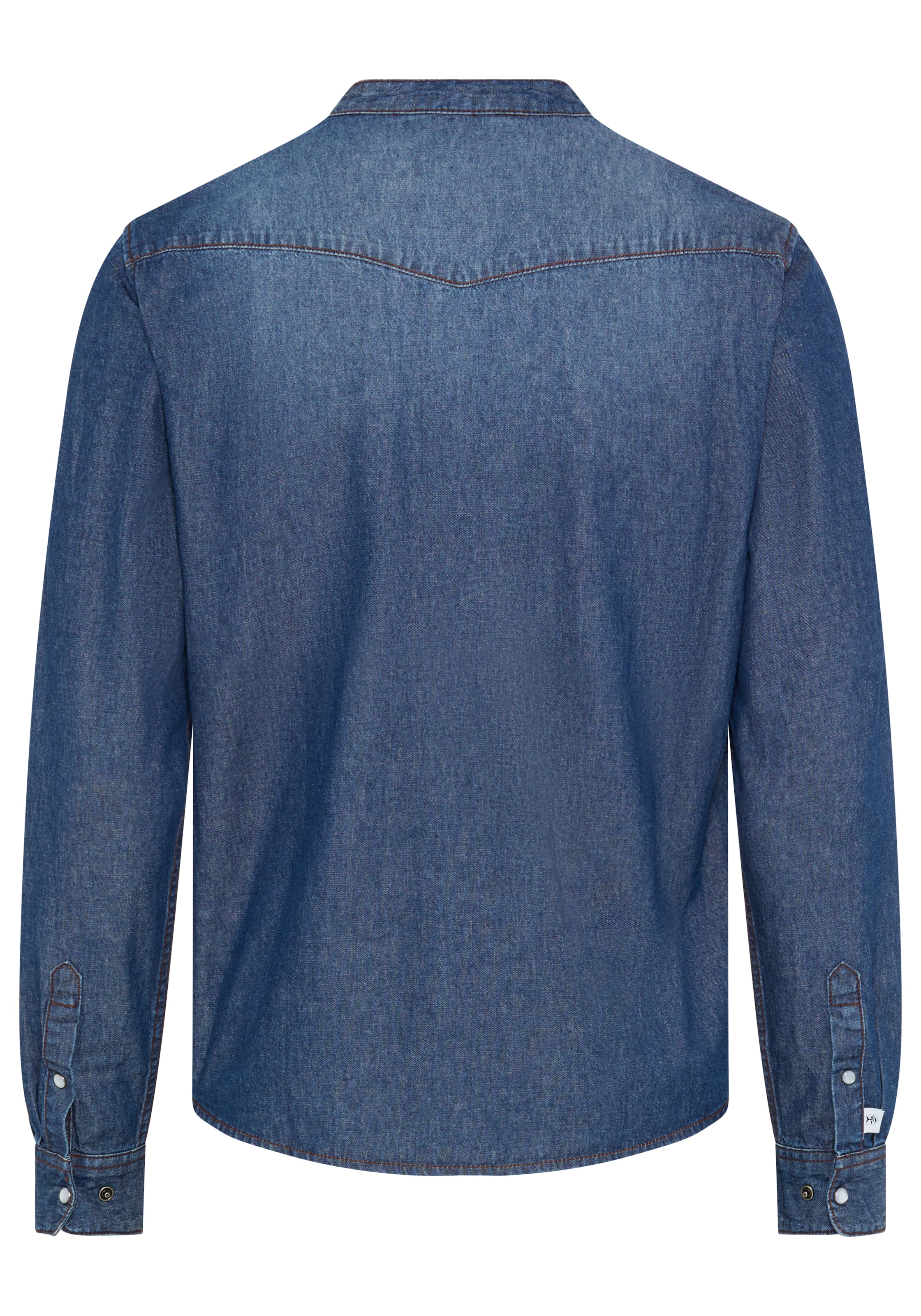 DELMAO Slim fit Button Up Shirt in Blue