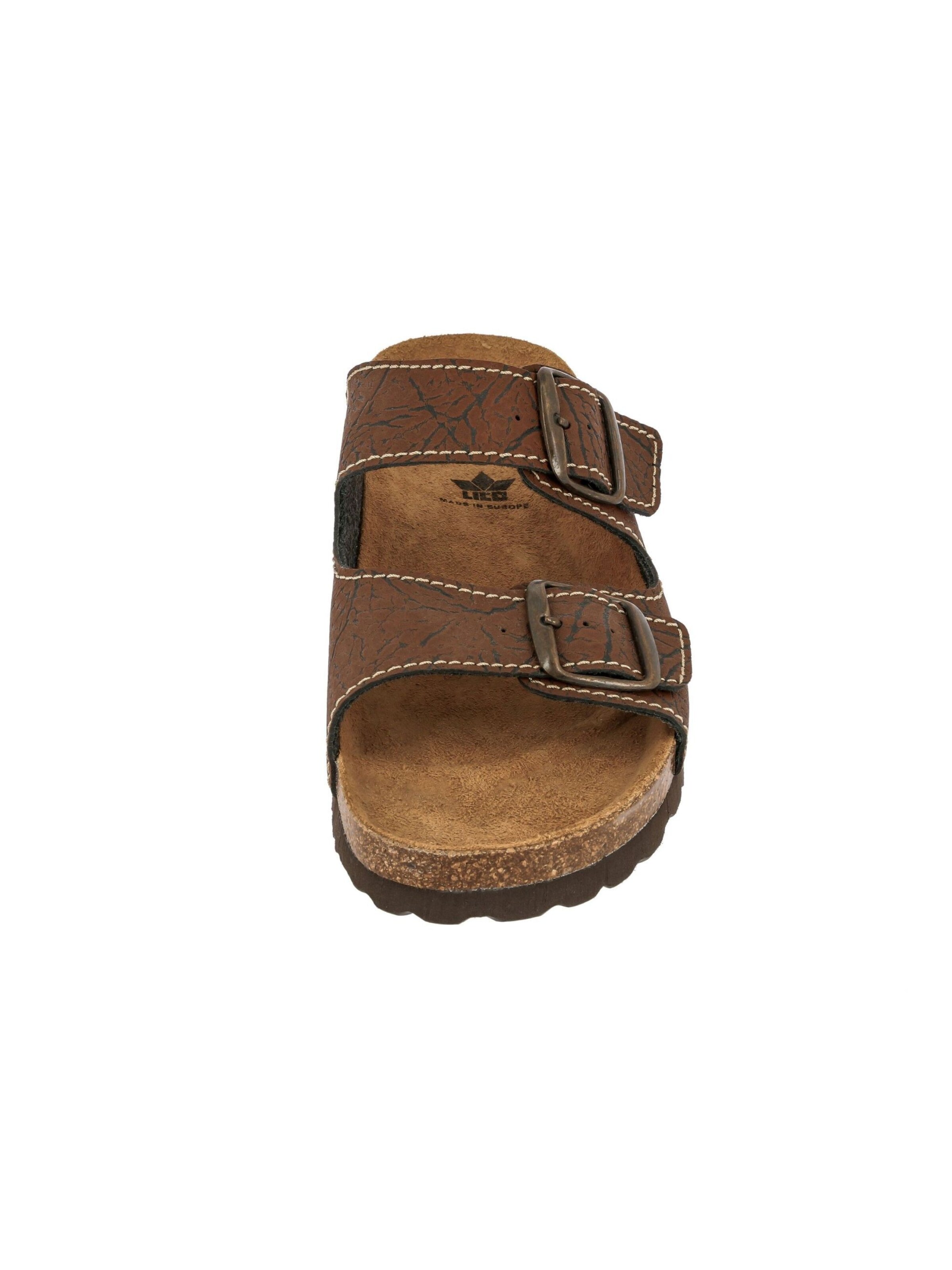 LICO Pantolette 'Natural Elefo' in Braun