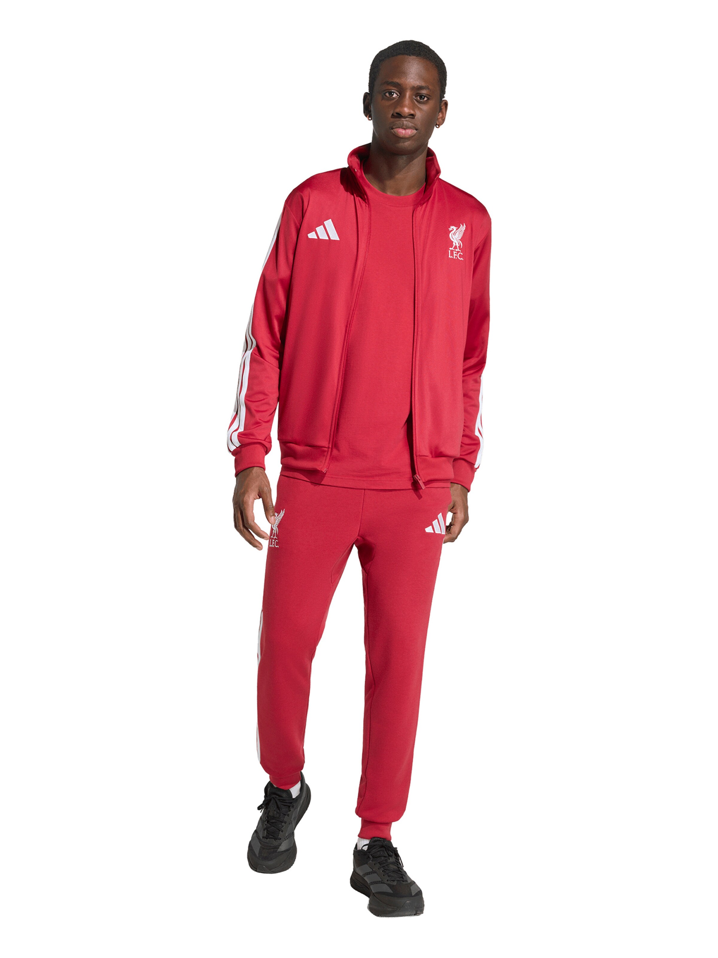 ADIDAS PERFORMANCE Спортна жилетка с качулка 'LFC DNA' в червено