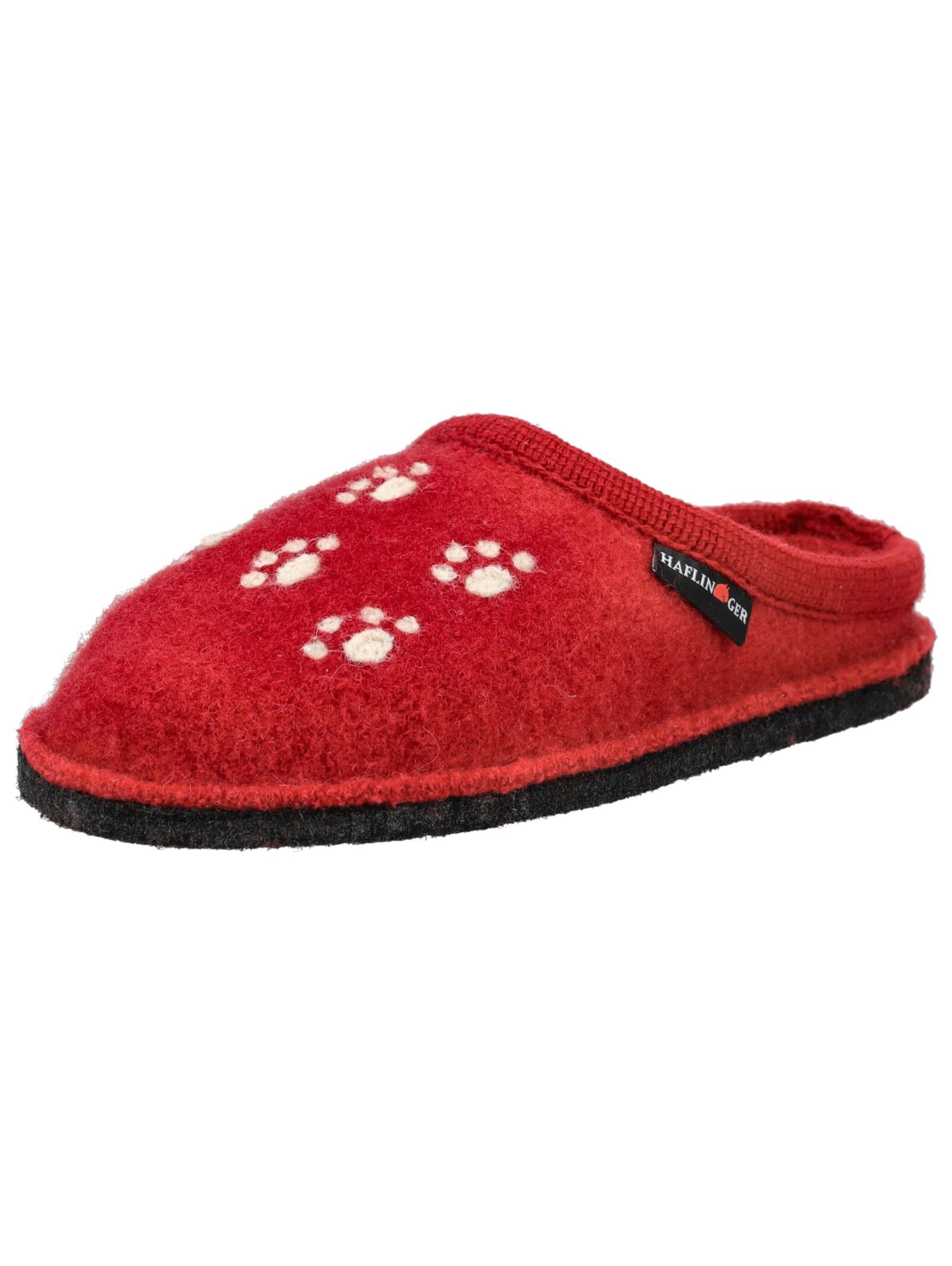 HAFLINGER Hausschuh in Rot: Vorderseite