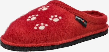 Pantoufle HAFLINGER en rouge : devant