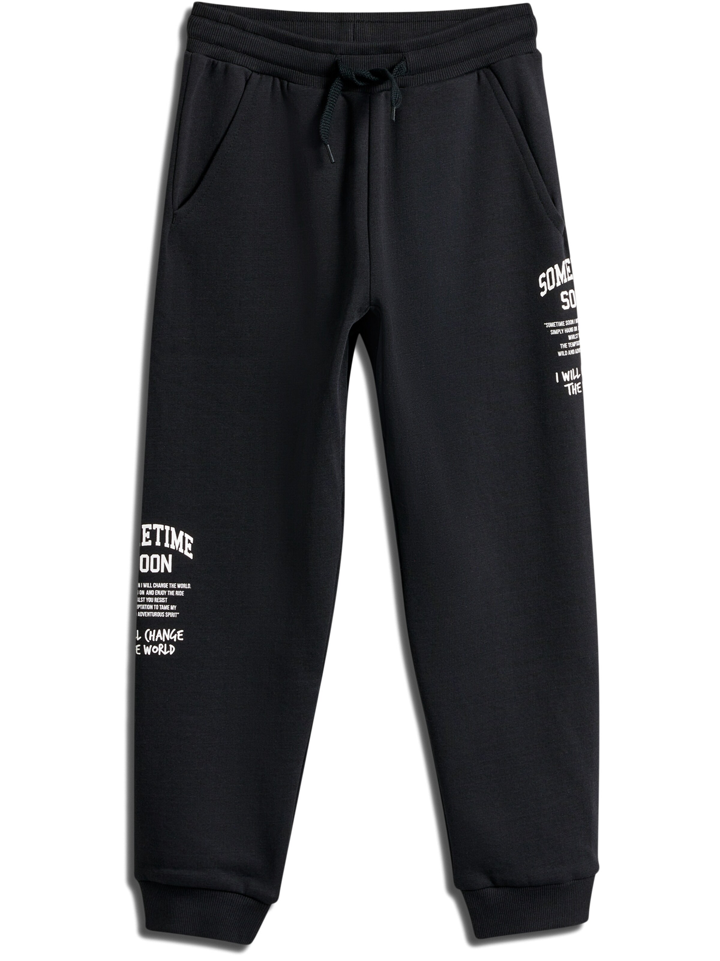 SOMETIME SOON Tapered Trousers 'Dimas' in Black: front
