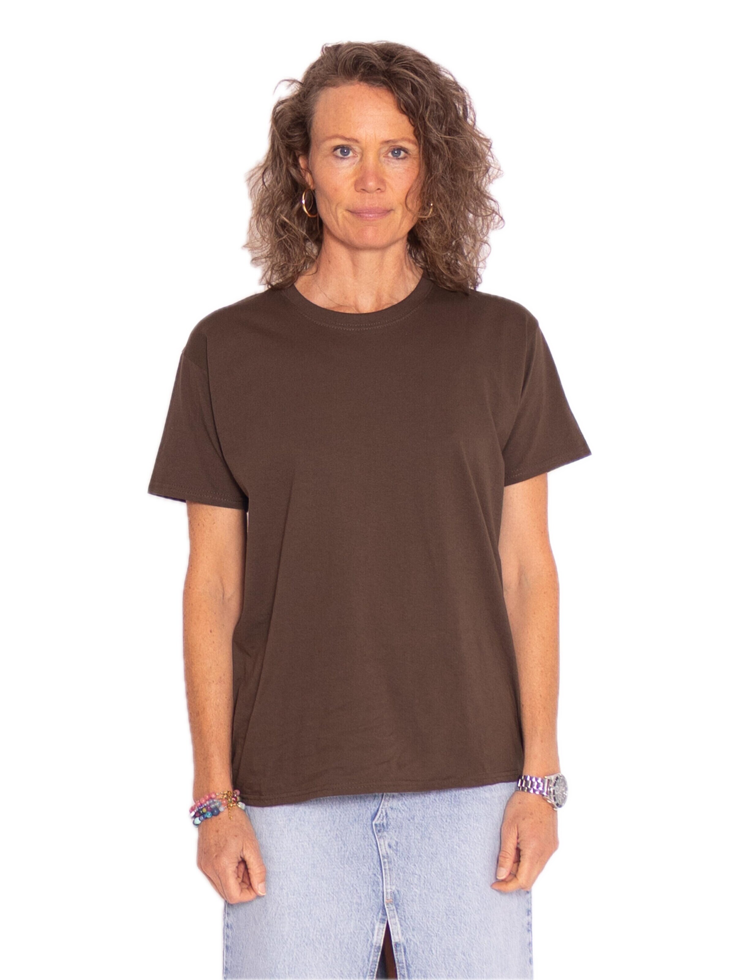 FRUIT OF THE LOOM Shirt 'T-shirt 3-pack' in Brown