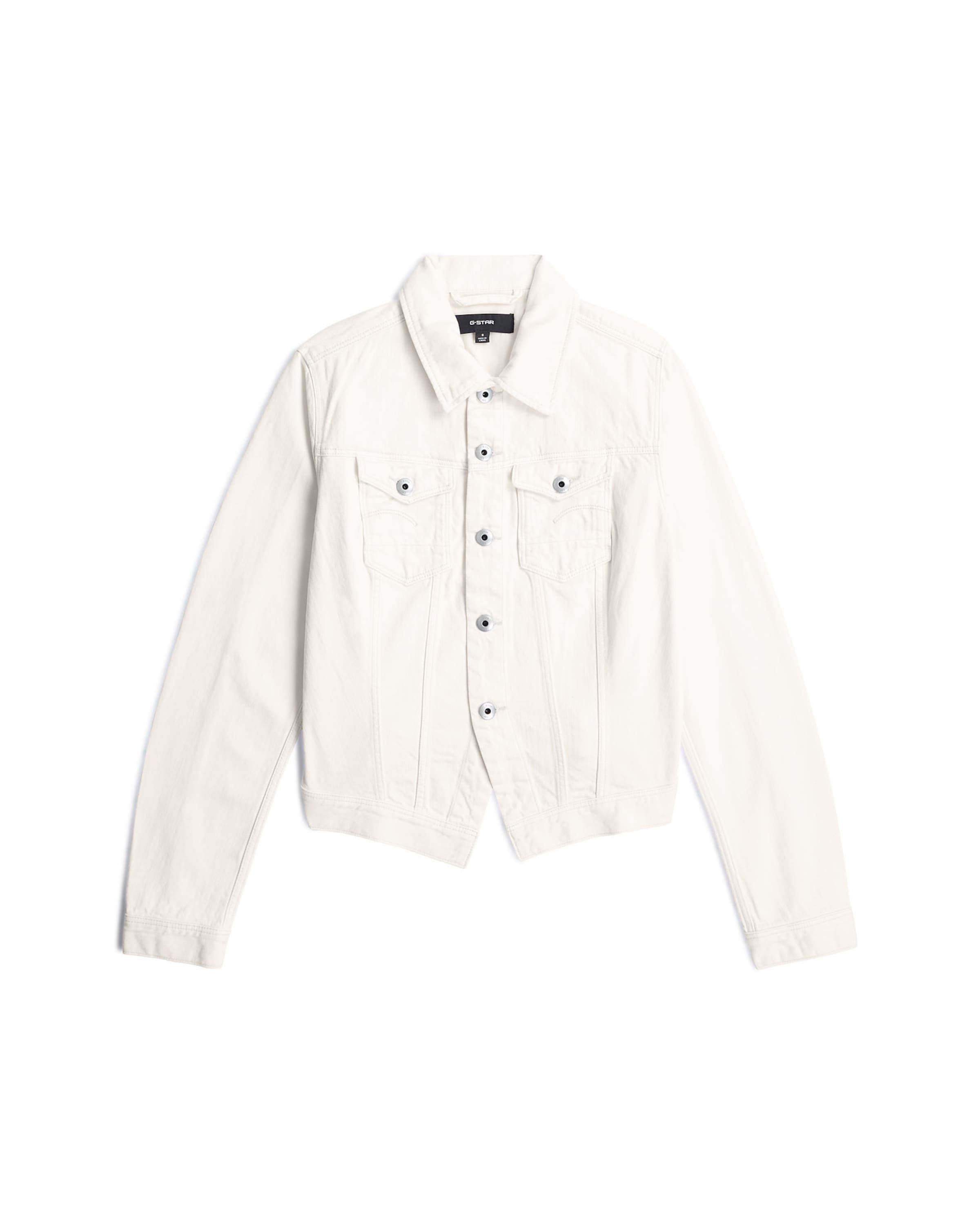 G-STAR Denim jacket - 'Pitched Hem Slim Jacket' in Weiß: Vorderseite