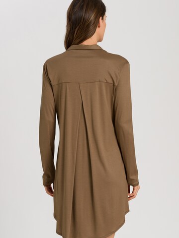 Hanro Pajama shirt 'Grand Central' in Brown