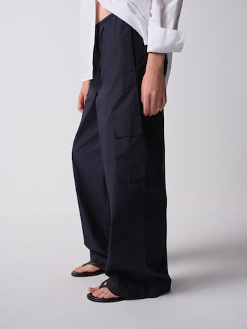 The Set - Pierna ancha Pantalón en azul