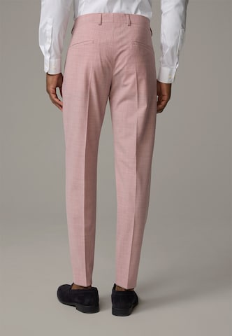 STRELLSON Slim fit Pleated Pants 'Melvin' in Pink