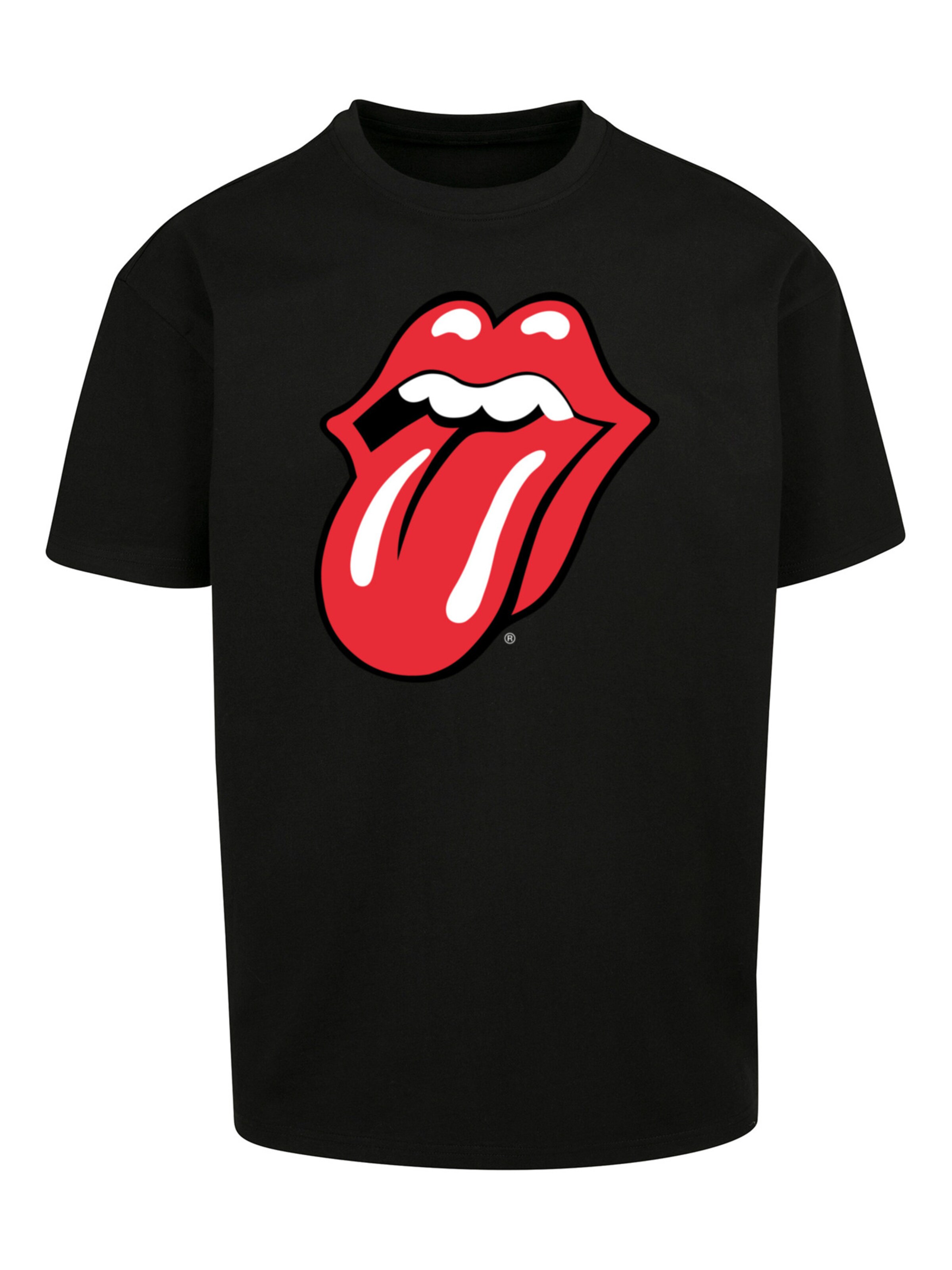 T-Shirt 'The Rolling Stones' F4NT4STIC en noir : devant
