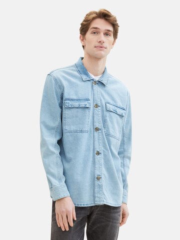 TOM TAILOR Regular fit Button Up Shirt in Blue: front