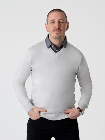 Pullover 'Pantoneclo Men’s Mock Sweater' di PANTONECLO in grigio: frontale